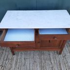 Art Deco Kastje Jr 20 Eiken Commode Wastafelkastje Dressoir thumbnail 3