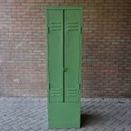 Vintage Lockerkast Legergroene Kledingkast thumbnail 7