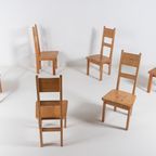 Set Of 6 Pine Chairs By Roland Wilhelmsson For Karl Andersson & Söner, Sweden 1960’S thumbnail 3