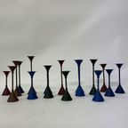 Set Of 17 Memphis Style Post Modern Candle Stick , 1980’S thumbnail 13