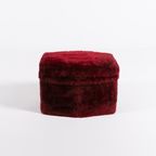 Vintage Teddy Pouf/stool / Poef / Voetenbank, From 1960’s, Italy thumbnail 5