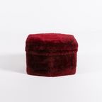 Vintage Teddy Pouf/Stool / Poef / Voetenbank, From 1960’S, Italy thumbnail 5