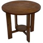 Art Deco Plantentafeltje Bijzettafeltje Eikenhouten Jaren 50 thumbnail 7