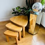 Set Van 3 Vintage Houten Nesting Tables thumbnail 3