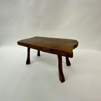 Brutalist Solid Wood Side Table, 1970’S thumbnail 12