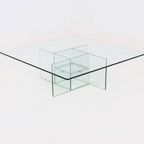 Italian Modern Architectural Glass Coffee Table 1970S thumbnail 2