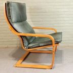 Vintage Poang Leren Fauteuil, Noboru Nakamura Voor Ikea thumbnail 10