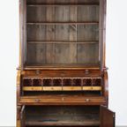 Grote En Praktische Antieke Engelse Mahoniehouten Boekenkast/ Secretaire Uit De 19e Eeuw thumbnail 5