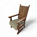 Oak High Back Arm Chair 1930s thumbnail 18