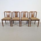 Set 4 Vintage Brutalist Eetkamerstoel ´70 Mid Century Stoel thumbnail 8