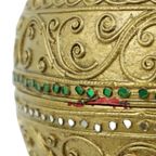 Prachtige Vintage Houten Offerschaal Bladgoud Verguld Birma 49Cm thumbnail 4