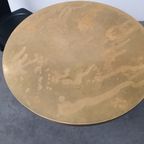 Messing Gepatineerde Tafel Rond Wabi Sabi Gietijzer Voet Pedrali thumbnail 14