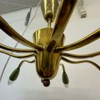 Mid-Century Design Spider Brass Ceiling Lamp ,11950’S thumbnail 11