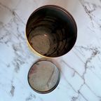 Groot Vintage Bewaar Blik Met Uilenmotief thumbnail 6