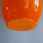 Vintage Oranje Opaline Hanglamp, Jaren 60 thumbnail 14