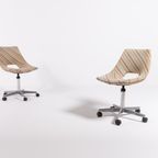 Pair Italian Desk Chairs / Bureaustoel / Kantoorstoel, From Augusto Bozzi For Saporiti 1970’s thumbnail 2