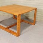 Vintage Design Grenen Salontafel, Vierkant thumbnail 12