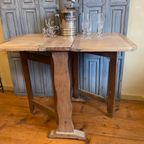 Wijnproeftafeltje Klaptafel Bijzettafel Frans Antiek thumbnail 15
