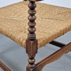 Vintage Bobbin Stoel Eik Hout Biezen ’30 Japandi Authentiek thumbnail 10