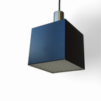 Vintage Rectangular Small Philips Black Metal Hanging Lamp / Dutch Design Cube / Rare Model Mid-c thumbnail 4