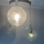 Midcentury Vintage Cascade Lamp 3 Glazen Bollen / Chroom thumbnail 6