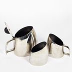 Art Deco Stijl - Bauhaus - Koffie/Thee Set. (4) - Metaal - Chroom - Zilver - Bakeliet - 2E Kwart thumbnail 3