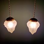Art Deco Hanglamp In Gesatineerd Glas, 1920-30S thumbnail 9
