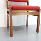 Set Van 4 Vintage Stoelen Pastoe Sa07 Rood thumbnail 6