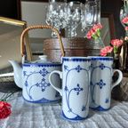 Melkpot Met Mokken Indian Blue Vintage thumbnail 6