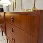 Vintage Deense Ladekast, 3 Lades, 1960's, 2 Stuks Op Voorraad thumbnail 8