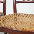 Set Van 2 Originele Vintage Thonet Design Bistro Stoelen Met Gematte Zitting thumbnail 12