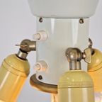 Regency Groen Leer Vloerlamp Goud Lamp Vintage Neoclassic thumbnail 19