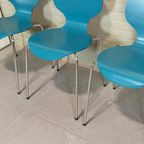 Set Van 4 Vlinderstoelen Eetkamerstoelen, Blauw thumbnail 14