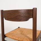 Mid-century Wengé Eetkamerstoelen Met Rotan Zitting - Set Van 4 thumbnail 8