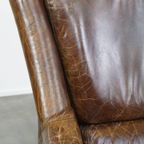 Statige En Comfortabele Generfde Rundleren Armchair Met Een Tijdloos Design En Een Mooie Kleur thumbnail 13