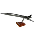 Xl Scale Model Of An Airplane (Silver Plated) - Mounted On Wooden Base - Aérospatiale Concorde (1 thumbnail 2