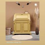 Vintage Klepbureau Secretaire Okergeel thumbnail 8