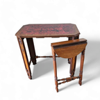 Art Deco / Nesting Table 3 X / Attributed To Maison Franck / Inlaid Tortoiseshell Top / 1920 thumbnail 10
