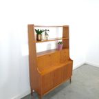 Teak Fineer Kast Uit Zweden Met Klep En Lades thumbnail 18
