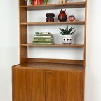 Scandinavisch Vintage Teak Fineren Boekenkast Horten thumbnail 5