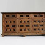 Vintage Spaans Houten Brutalist Dressoir 1960s thumbnail 3