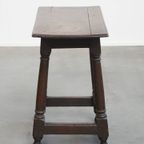 Charmante, Grote Antieke Engelse Bijzettafel/ Stool Met Een Prachtig Patina thumbnail 6