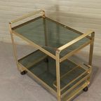 Vintage Trolley Barcart Serveerwagen, Av Handwerk thumbnail 2