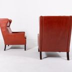 1970’s Pair Of Vintage Danish Design ‘wing’ Armchairs By Mogens Hansen thumbnail 5