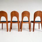 Set Van Vier Niels Koefoed Stoelen Blauw, 1960’S thumbnail 4