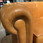 Engelse Chesterfield Bankstel Plain 2,5 + 2 Zits Camel Leer thumbnail 7