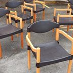 6 Vintage Strax Stoelen, Hartmut Lohmeyer Voor Casala thumbnail 16