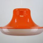 Prachtige Oranje Plastic Space Age Ufo Lamp - Massive - Belgian Design - 1970 thumbnail 3
