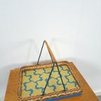 Rotan Dienblad Met Hengsel En Bloemen thumbnail 6