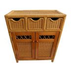Vintage Rotan/Bamboe Kast, Bohemien thumbnail 5